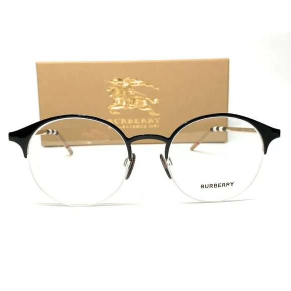 Burberry Women's Black and Silver Eyeglasses!